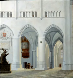 Wnętrze kościoła św Bawona w Haarlemie Obraz Pietera Jansza Saenredama (1597-1665) (ec.holl.) 1630