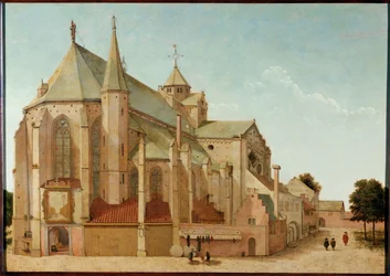 St. Mariakerk, Utrecht, Holandia (olej na drewnie)