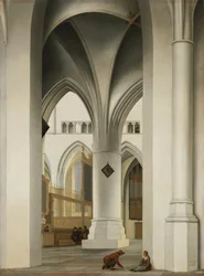 „Widok chóru kościoła św Bawona w Haarlemie w Holandii” (chór kościoła św Bawona w Haarlemie) Obraz Pietera Saenredama (1597-1665)