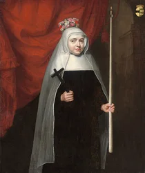 Portret zakonnicy trzymającej krucyfiks i świecę, 1678
