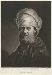 Popiersie portretowe mężczyzny w turbanie