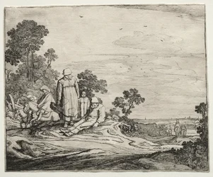Krajobraz z chłopami, 1626.