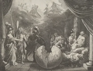 Płyta 11: Alegoria o niezgodzie we Francji, z Caspar Barlaeus, Medicea Hospes, 1638.