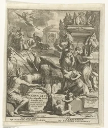 Strona tytułowa dla europejskiego Merkurego z 1702 r European Mercury, trzynasty kawałek, część pierwsza. Zawiera sześć pierwszych miesięcy roku 1702 (tytuł na obiekcie)