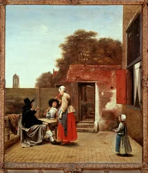 Holenderski dziedziniec (obraz na płótnie)