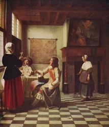 Wnętrze holenderskiego domu, ok. 1658, ok. 1915