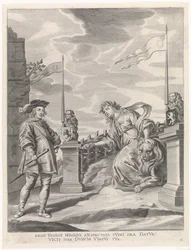 Ferdynand otrzymuje klucze do miasta od dziewicy miasta Gandawy Radosny wjazd Kardynała Dzieciątka w Gandawie, 1635 (tytuł serii)