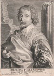 Cornelius Poelenbourch, pintor holandês em menor, figuras humanísticas