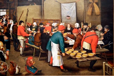 Muzeum w Évorze. Brueghel, Pieter Młodszy (ok. 1564-1638). Uczta weselna (lub Wesele chłopskie)