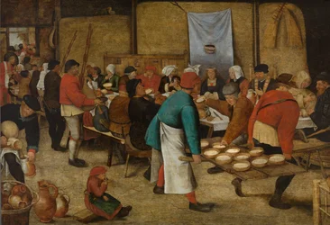 Wesele rolnika w stodole, ok. 1616 (olej na płycie)