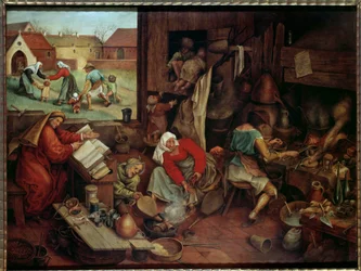 Alchemik. Obraz Pietera Młodszego, zwanego Brueghel d