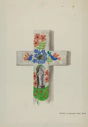 Cementowy Kamień Głowy, ok. 1937 (akwarela)