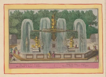 Neptunesfontein w Aranjuez Fontein van Neptuin, te Aranjues/ Fontanna Neptuna w ogrodach Arangosiae (...) (tytuł na obiekcie) Teatr Hiszpanii (...) (tytuł serialu)