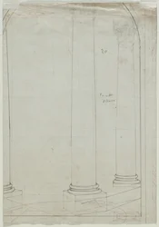Rysunek architektoniczny kolumn (verso)