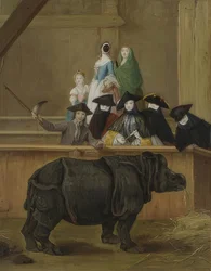Wystawa nosorożca w Wenecji. Prawdopodobnie 1751 r.