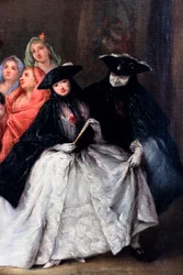 Szarlatan, detal, ok. 1757 (olej na płótnie)
