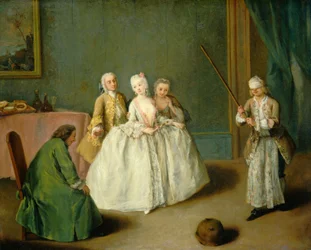 Gra w garnek do gotowania, c. 1744.