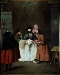 Wróżka (Wróżka) (Indowina) Obraz Pietro Longhi (1702-1785) 1752-1756 Przym. 62x50 cm Wenecja, Ca