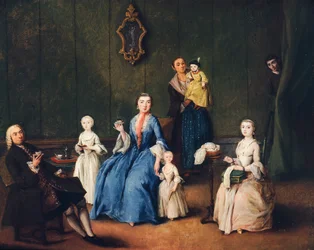 Rodzina wenecka, autorstwa Pietro Longhi (1701-1785)