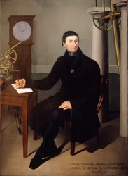 Portret Barnaby Oriani, astronoma (1752 - 1832) autorstwa N. Carducci. Malarstwo XIX wieku.