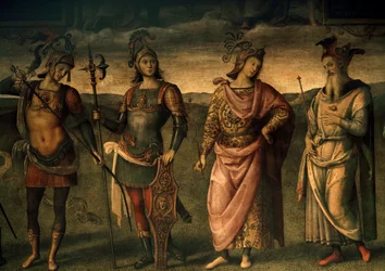 Leonidas Lacedemonian, Horatius Cocles, Publius Scipio, Perykles z Aten, Alegorie męstwa i wstrzemięźliwości z sześcioma antycznymi bohaterami