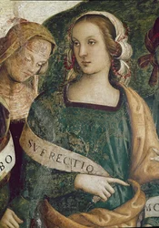 Perska Sybilla. Fragment Wiecznego Ojca otacza proroków i sybille (fresk