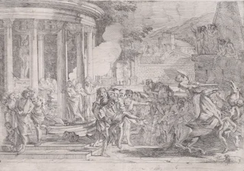 Sinorix wyniesiony ze świątyni Artemidy próbujący uciec przed skutkami trucizny..., ca. 1640.