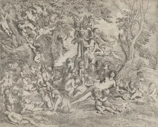 Ogród Wenus, który leży pośrodku przed hermą Pana i otacza ..., ca. 1631-37.