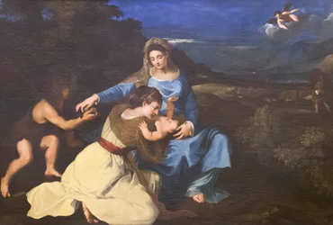 Madonna z Dzieciątkiem i świętymi, ok. 1625, wg Tycjana (olej na płótnie)