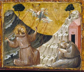 Św. Franciszek otrzymujący stygmaty (tempera i złoto na desce)