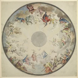 Projekt kopuły z figurami ze Starego i Nowego Testamentu, 1720-1804.