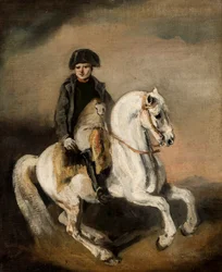 Napoleon na koniu (olej na płótnie)
