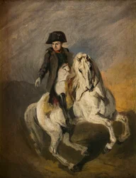 Napoleon na siwym koniu (olej na płótnie)