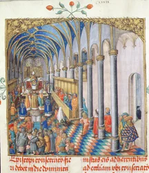 Konsekracja Biskupa z Papieskiego Biskupa Erazma Ciołka, ok. 1510 (tempera i złoto na pergaminie)