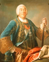 Portret Karola Eugeniusza II (1728-93) księcia Wirtembergii (olej na płótnie)