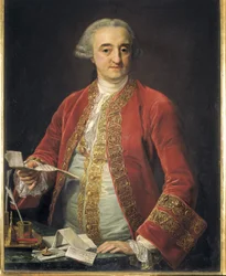 RHODA, Manuel Rhoda i Arrieta, znaki (1706-1782). Hiszpański polityczny (olej na płótnie)