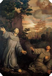 Ekstaza św. Franciszka autorstwa Pomponiusza Amalteusza (1505-1588)