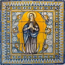 Matka Boża Poczęcia - Azulejos de Lisbon (Portugalia) 1650-1675 (Matka Boża Poczęcia, Płytka, Lizbona