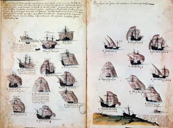 Okręty wojenne. Wspomnienia o armadach Portugalii pod rządami króla Manuela I (1469-1521). Rękopis z 1505 r. Paryż. BN