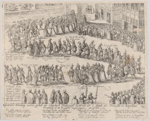 Procesja małżeńska na ślub Elżbiety Stuart, córki Jakuba I i... 1613 lub później.