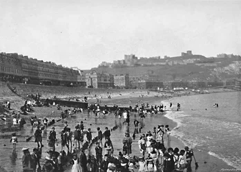 Dover: Zamek i plaża, ok. 1896 r.