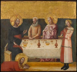 Maria Magdalena myjąca stopy Chrystusa, ok. 1325-1330 (tempera i złoty płatek na desce)