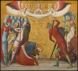 Ścięcie św. Katarzyny Aleksandryjskiej, ok. 1325-1330 (tempera i złoty płatek na desce)