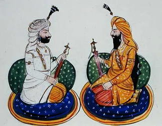 Sardar Sher Singh Attariwala i Maharadża Sher Singh Attariwala, ok. 1890 (akwarela na papierze)