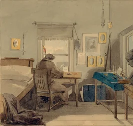 W pracy. W domu Pavla Nashchokin, 1824