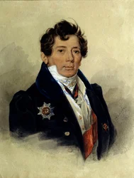 „Portret Aleksandra Turgieniewa (1784-1846), rosyjskiego historyka i męża stanu”” Litografia Piotra Fiodorowicza Sokołowa (1791-1848) 1816 Muzeum Pamięci Puszkina, Sankt Petersburg