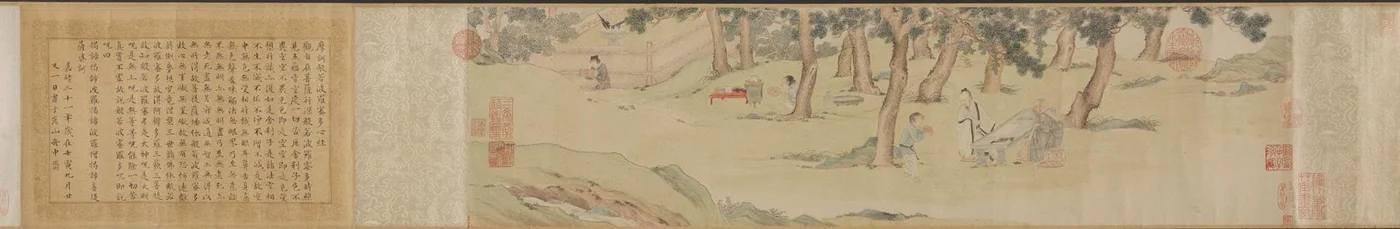Zhao Mengfu Pisanie Sutry Serca Hridaya w zamian za herbatę, 1542-43.