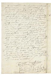List w języku francuskim Elżbiety I z Anglii do Henryka IV z Francji, c.1596