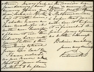 List królowej Wiktorii do Marii Augusty Gordon, Zamek Windsor, 16 marca 1885 r.