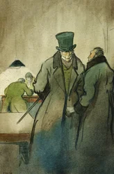 „Vautrin”, ilustracja do powieści Honore de Balzac „Le Pere Goriot” (1799-1850), wydanej przez Rene Kieffera w Paryżu w 1922 r.